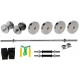 Body Maxx 20 Kg Chrome Steel Home Gym + 5 Feet Bar + 2 Dumbells Bars + Gloves + Rope & Locks 